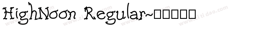 HighNoon Regular字体转换